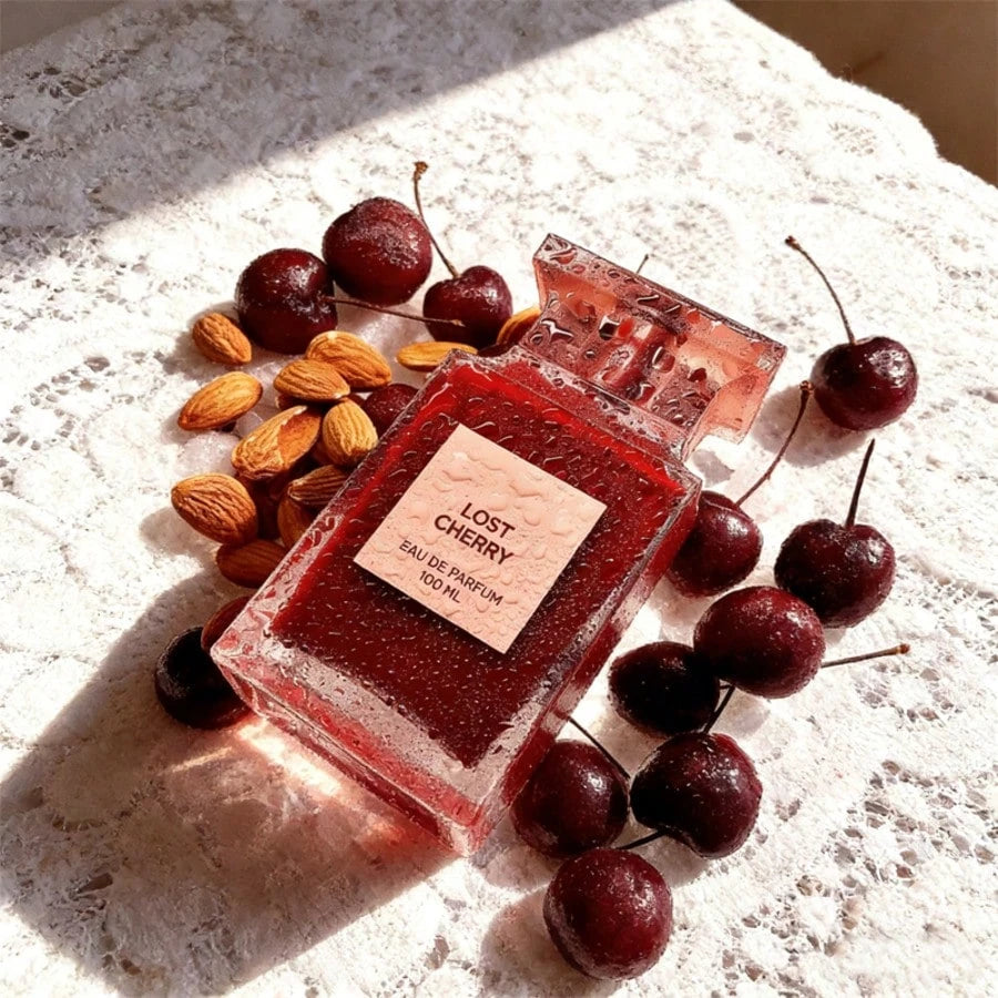 TOM FORDs Lost Cherry Eau De Parfum. Lost Cherry Immerses The Senses In A Candy-Like Gleam Of Black Cherry And Bitter Almond. It's A Great Gift For Best Friends, Girlfriends, Sisters And Mothers. Gift-Giving. 3.4 Fl.Oz / 100ml.
