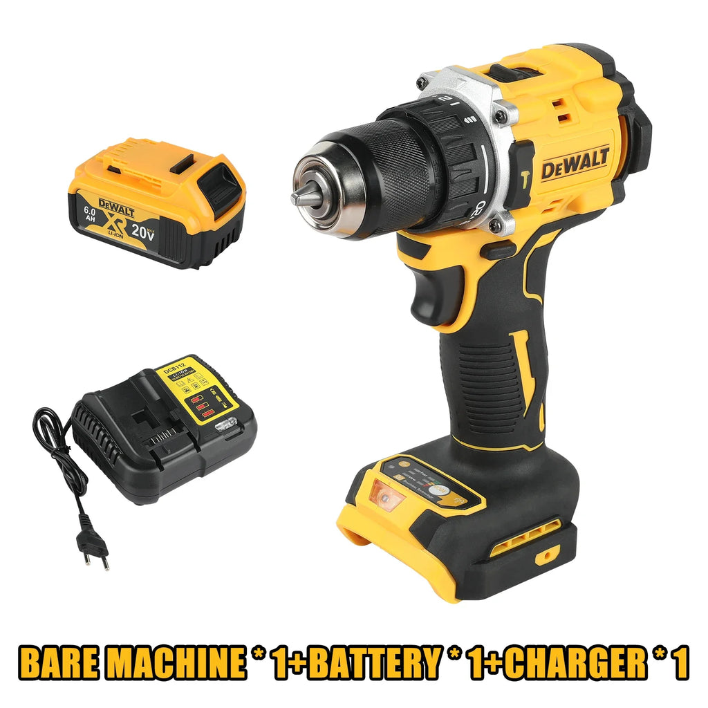 DEWALT DCD805 Brushless Compact 2 - Speed Hammer Drill 15+1 Torque Settings Pivoting LED Bare Machine