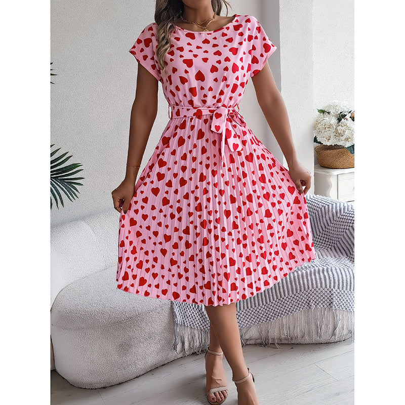 Heart Print Mini Dress