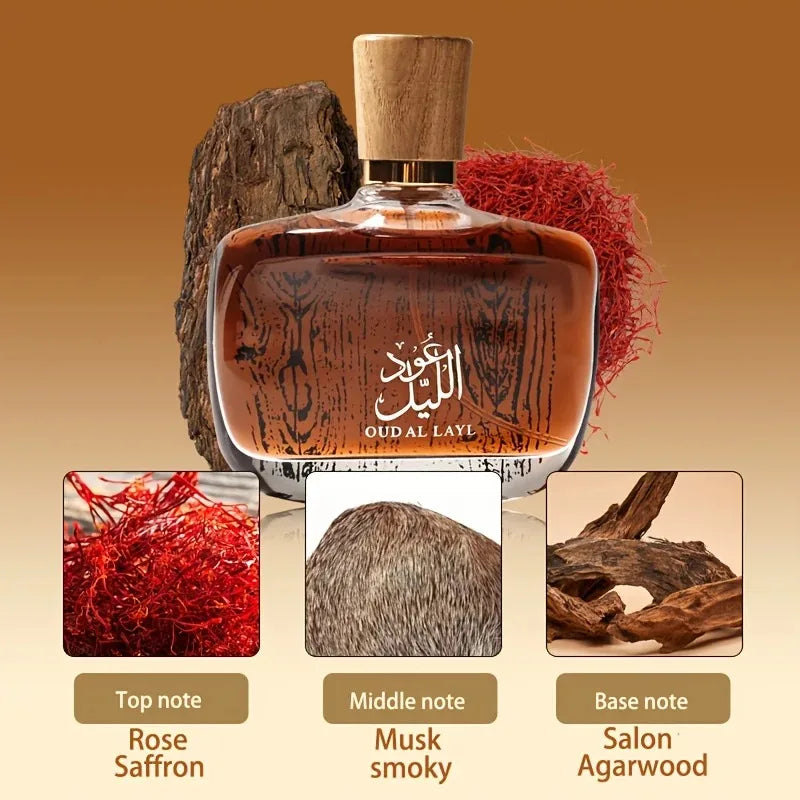 Arabiyat Prestige Oud Al Layl Eau De Parfum 100ml Original Arab Perfumes 3.4 oz Lasting Luxury Unisex Pheromones Perfume Cologne