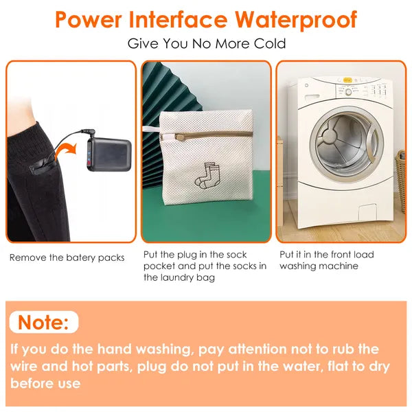 Electric Heated Rechargable Feet Warming Socks Machine Washable