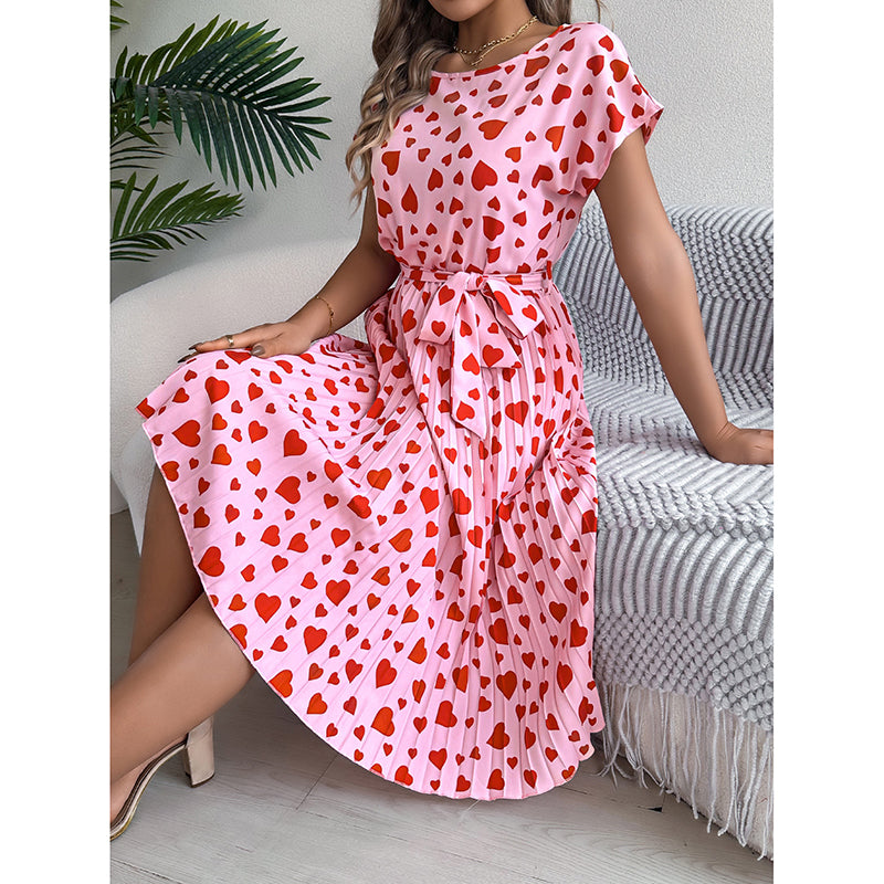 Heart Print Mini Dress