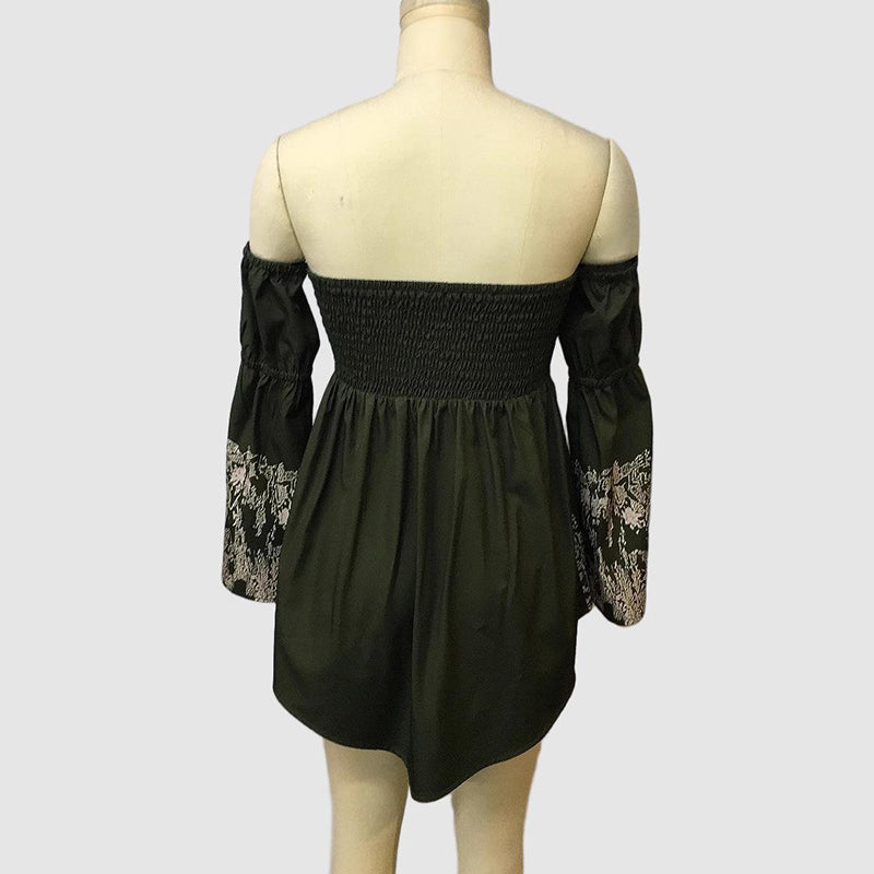 Off-Shoulder Mini Vacations Party Dress