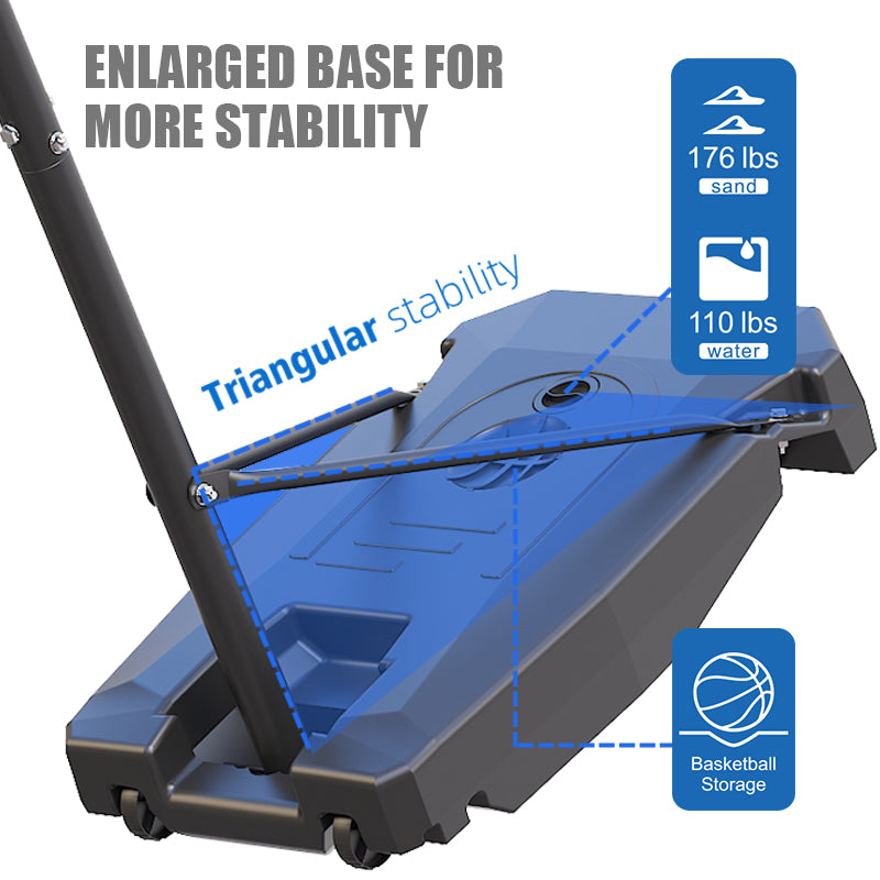 TotheCORE 5.25-8.53 Ft Adjustable Portable Basketball Hoop