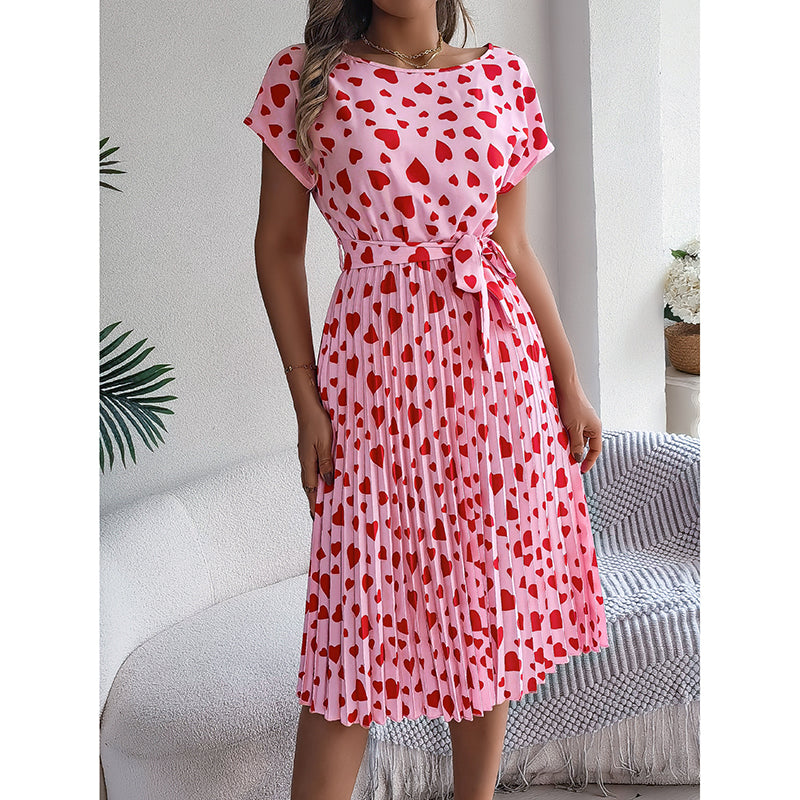 Heart Print Mini Dress