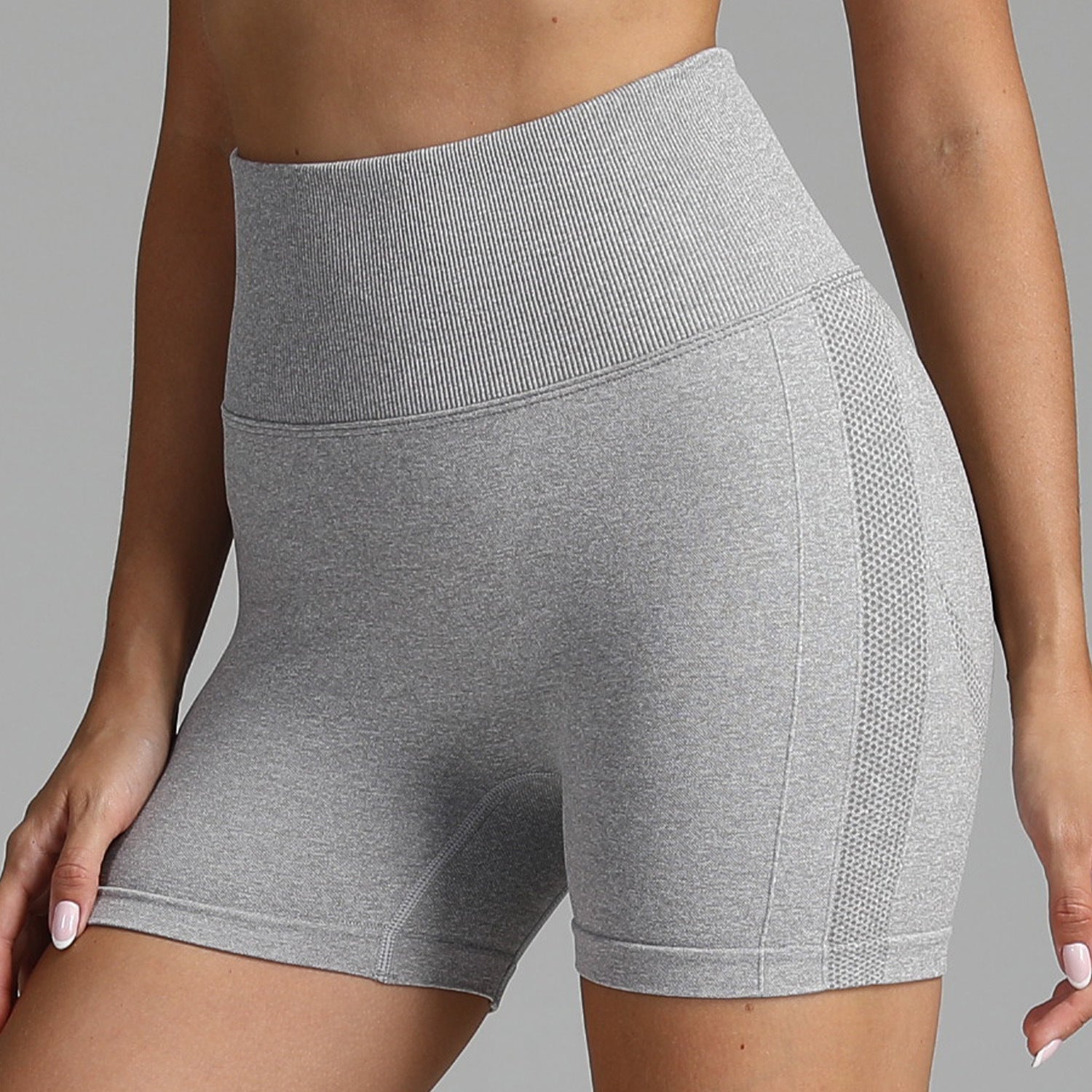 Seamless Solid Color High Waist Hip-lifting Fitness Short