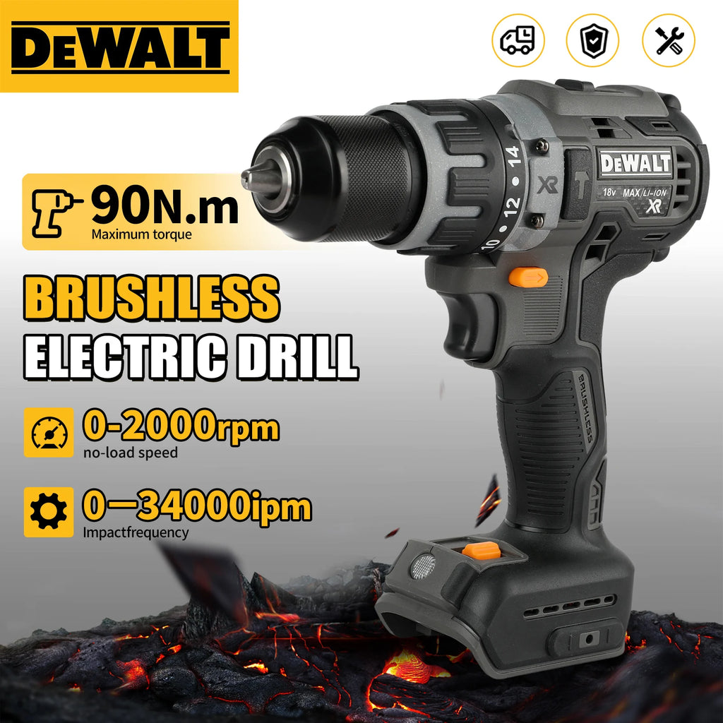 DEWALT 85M 20V Brushless Cordless 3‑Mode Hammer Drill Multifunction Electric Screwdriver Power Tool