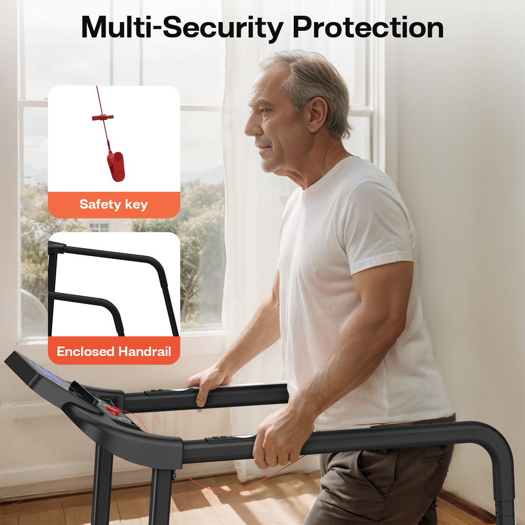 Foldable Walking Pad Treadmill With Stable And Safe Structural Design