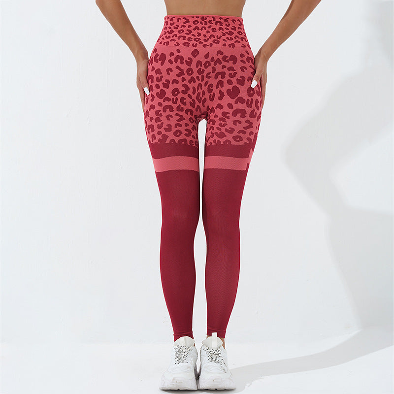 Elastic Leopard Print  Butt Lifting Seamless Leggings