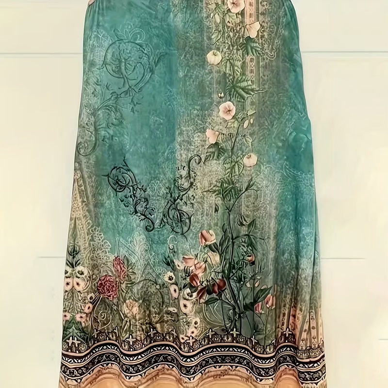 Sleeveless Floral Summer Beach Dress