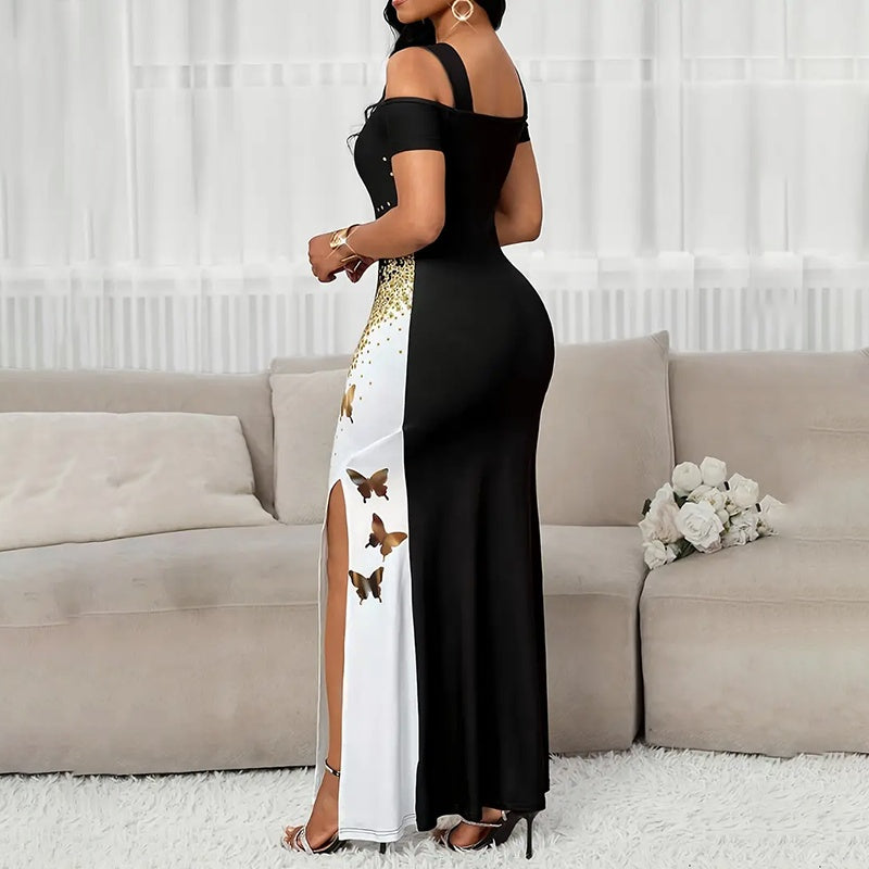 Butterfly Print Maxi Dress