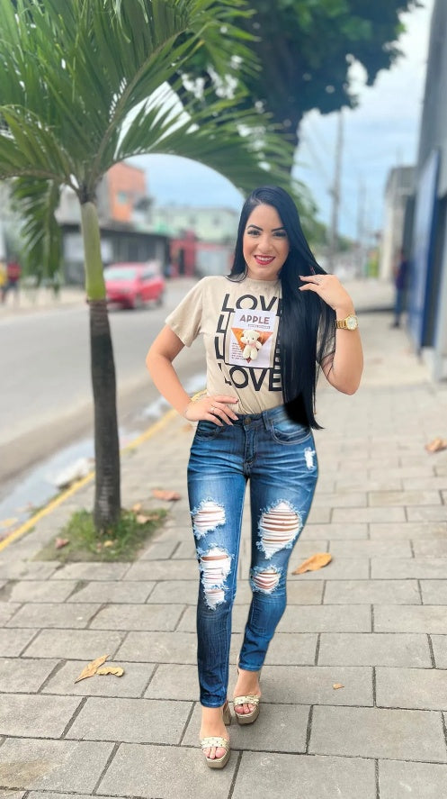 Distressed Ripped Blue Jeans – Urban Street Fit