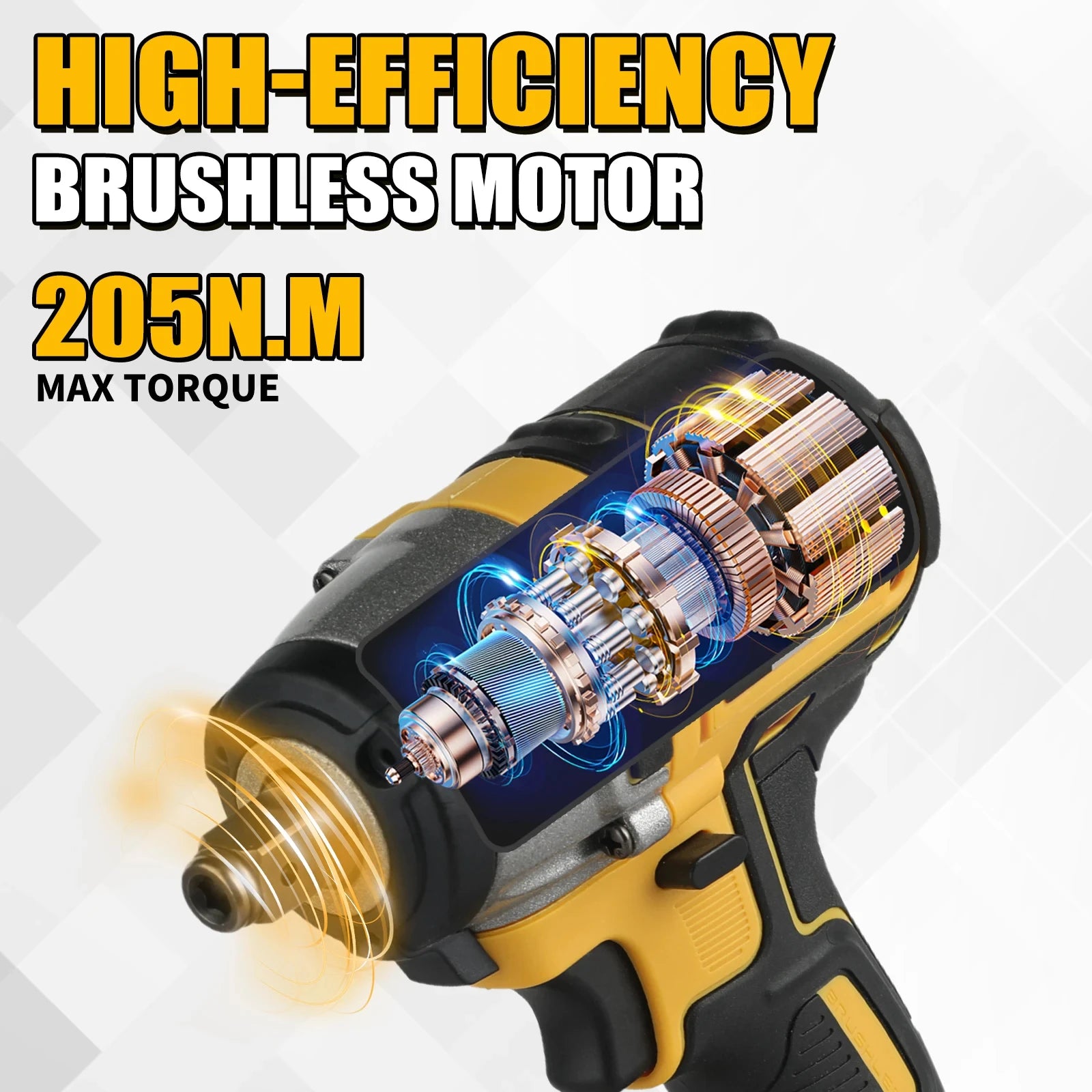 Dewalt DCF880 Brushless Impact Wrench 205Nm High Torque Cordless Electric Wrench Tire Repair Rechargeable 20V battery Power Tool