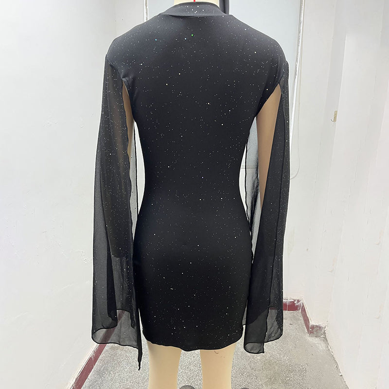 Glitter Bodycon Cocktail Wedding Dress Party