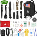 47Pcs Emergency Survival Kit For Hiking Hunting Disaster Camping Adventure