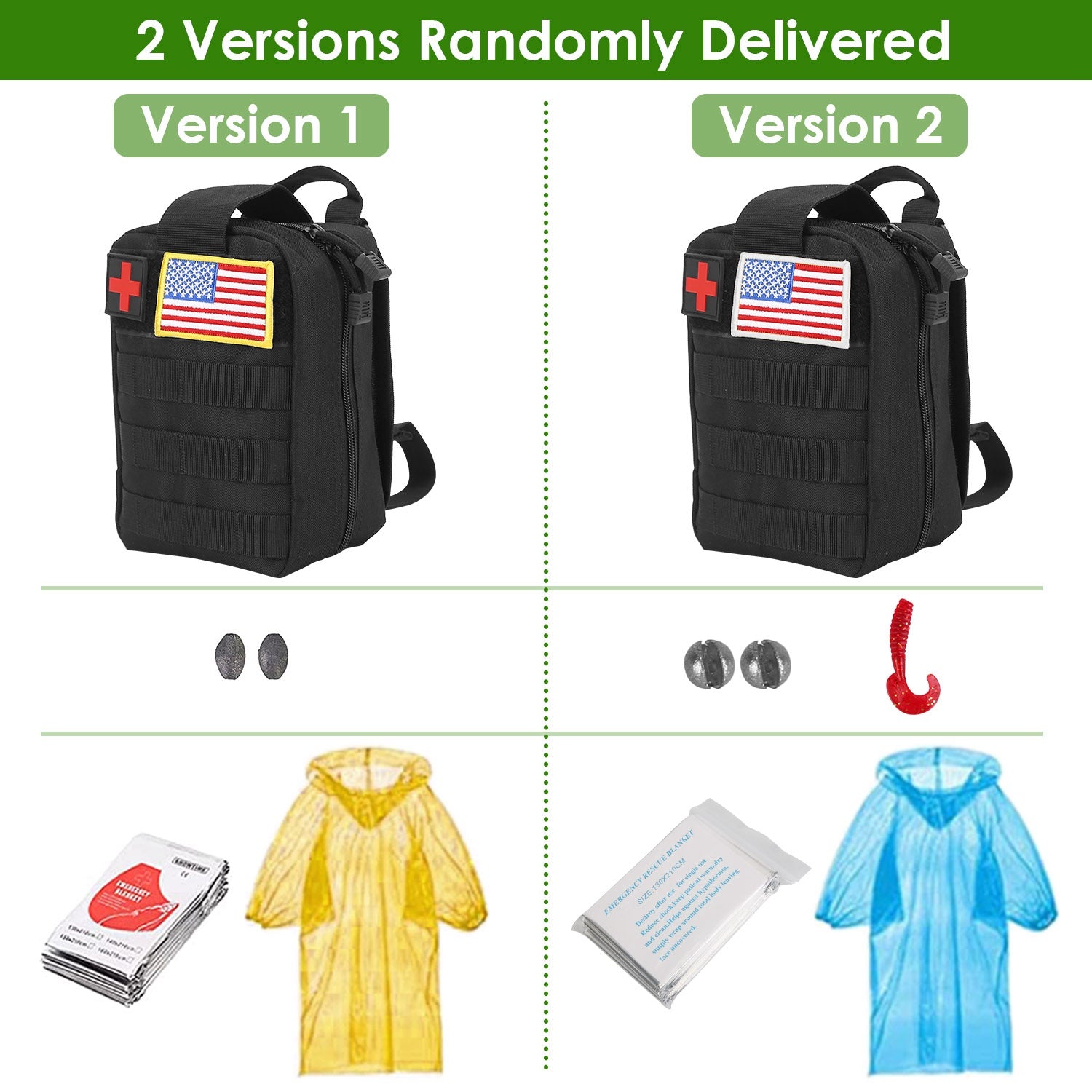 47Pcs Emergency Survival Kit For Hiking Hunting Disaster Camping Adventure