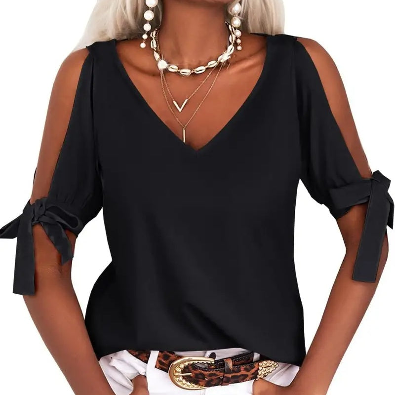 Cold Shoulder Tops Blouses