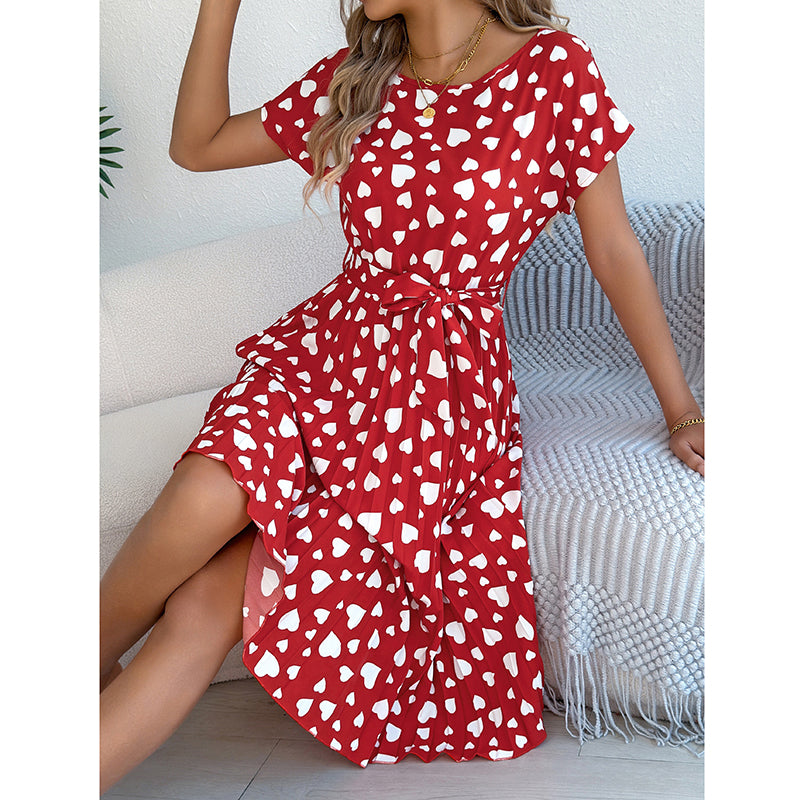 Heart Print Mini Dress