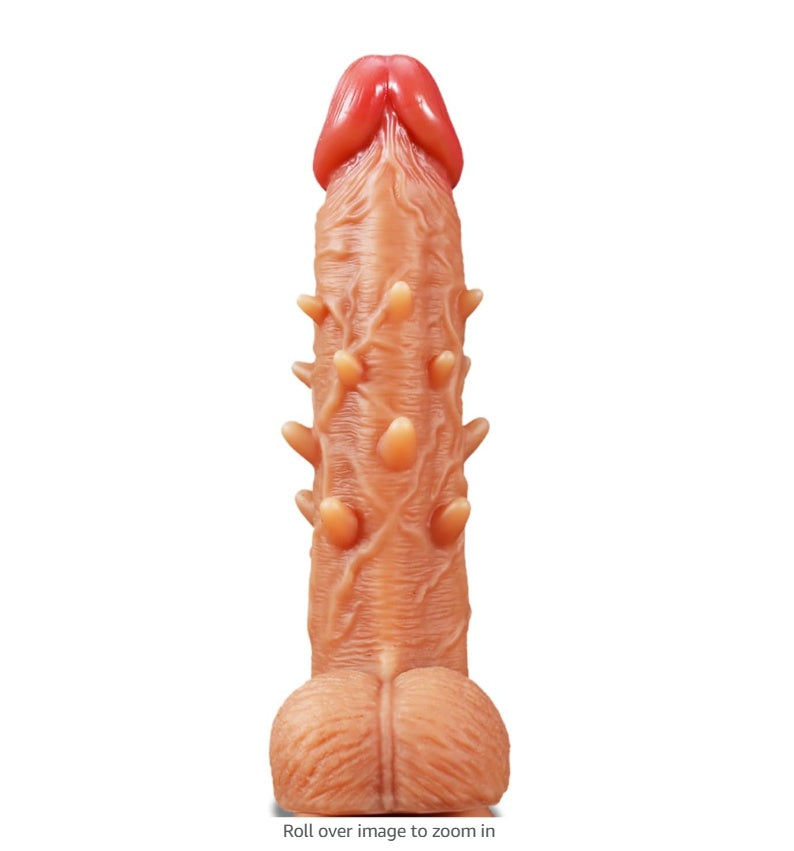 Popular Choice --- 1 Reusable Penis Cover With Vibration Function, Flesh Colored Penis Protection Cover, Super Soft Suitable For Couples With Penis Rings, Vibrating Dildos, Men's Toys, Penis Covers