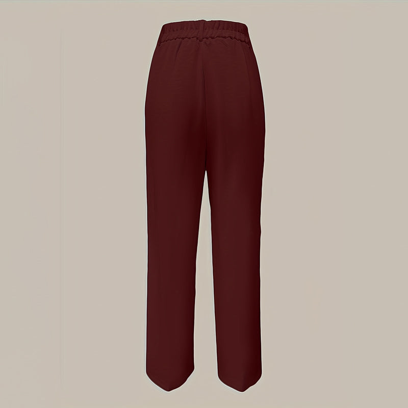 Relaxed Fit Straight Leg Trousers