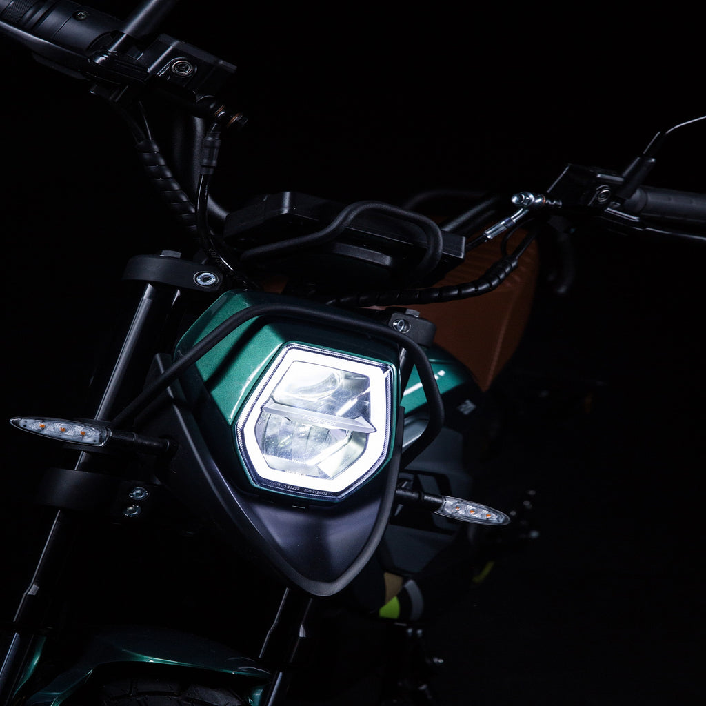 Electric Motorcycle Bike For Adults With App, Electric Dirt Bike 2500W Peak Mid-Mounted Motor 60V 31AH Removable Battery, Top Speed 34MPH 56Miles Off Road Electric Mountain Bike,DUAL-LENS HEADLIGTHS