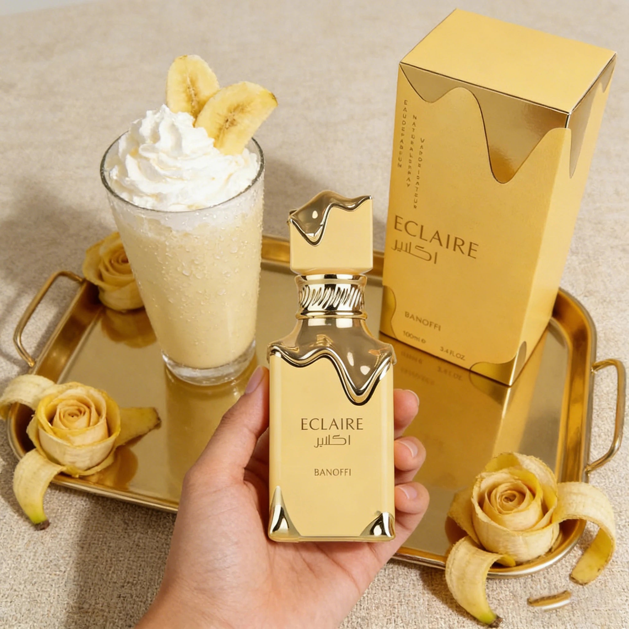 ECLAIRE BANOFFI Banana Cream Cake Fragrance Women's perfume spray, 3.4 oz 100 ml, sweet and charming fragrance