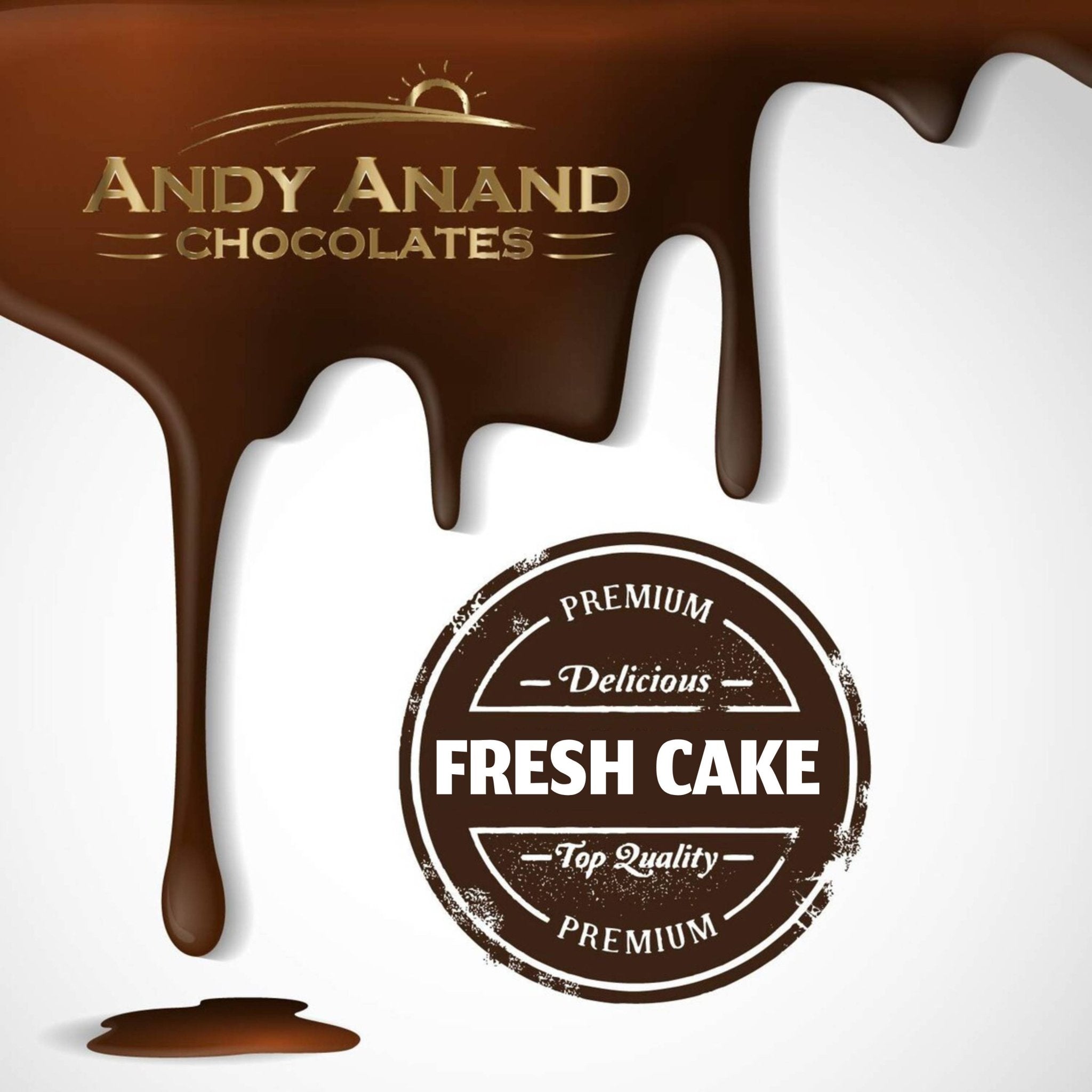 Andy Anand Sugar-Free Chocolate Almond Cake, 9-Inch, 2.5 lb – Stevia Sweetened, Handcrafted, Diabetic-Friendly Birthday & Celebration Gift