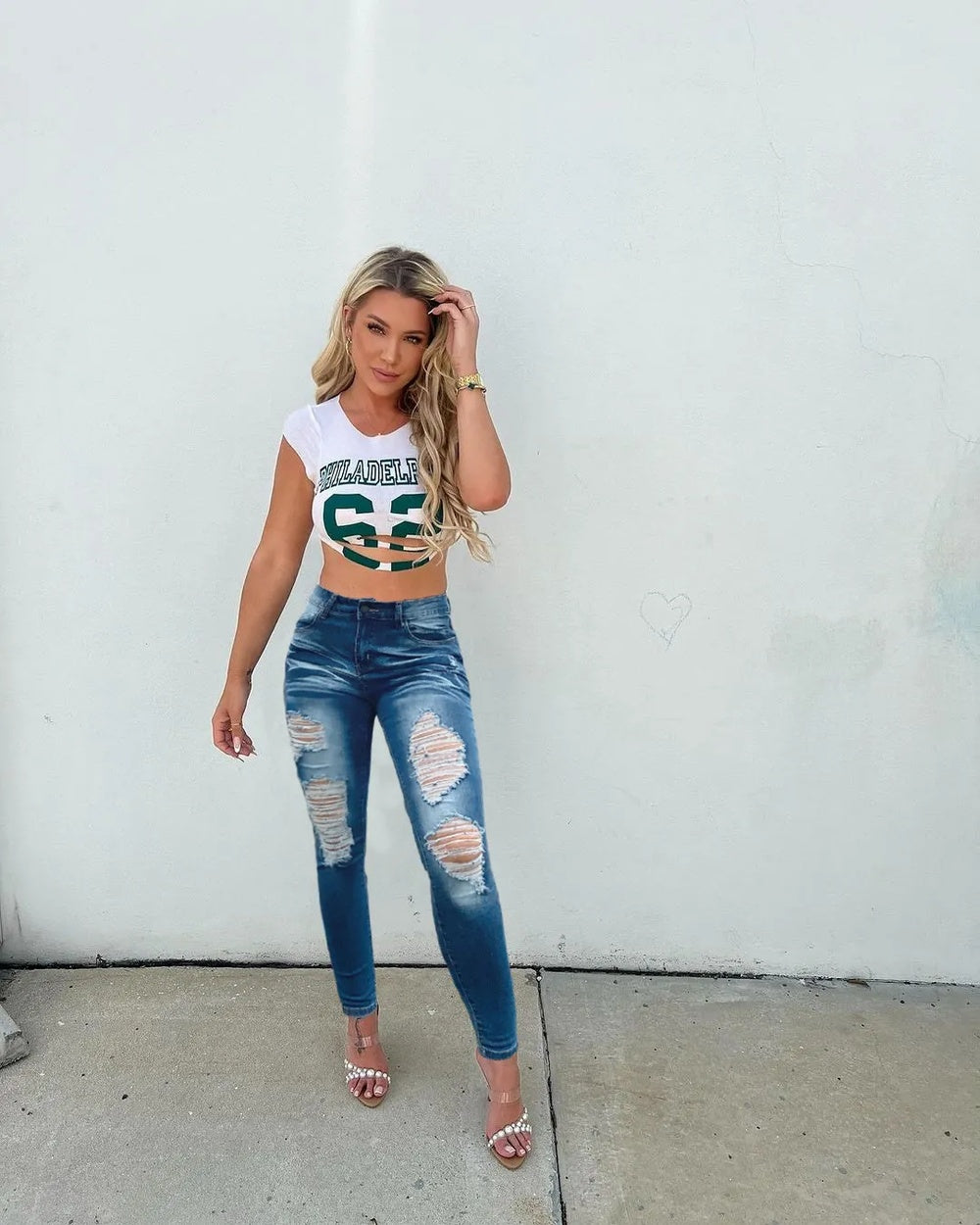 Distressed Ripped Blue Jeans – Urban Street Fit
