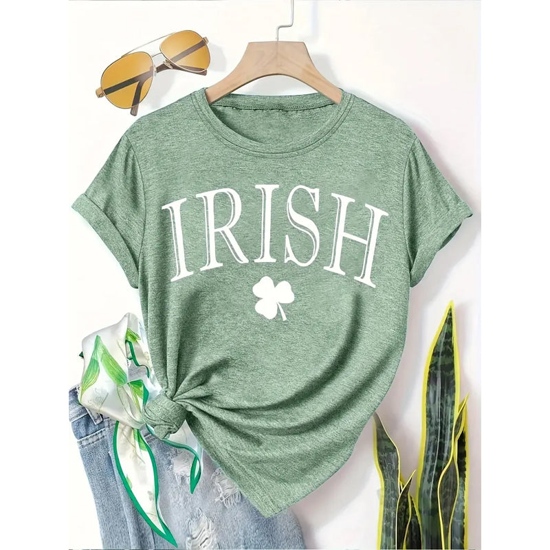 Clover Print Breathable T-Shirt
