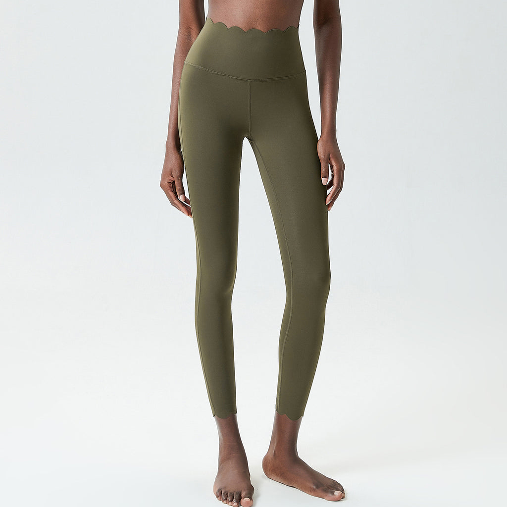 Small Wave Yoga Pants Plus Size Lycra Milk Leather Tight Trousers For Women