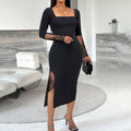 Sexy Square Neck Lace Dress