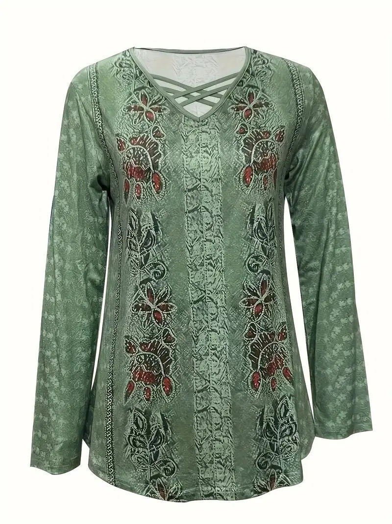 New Summer Lace Heart Print Top