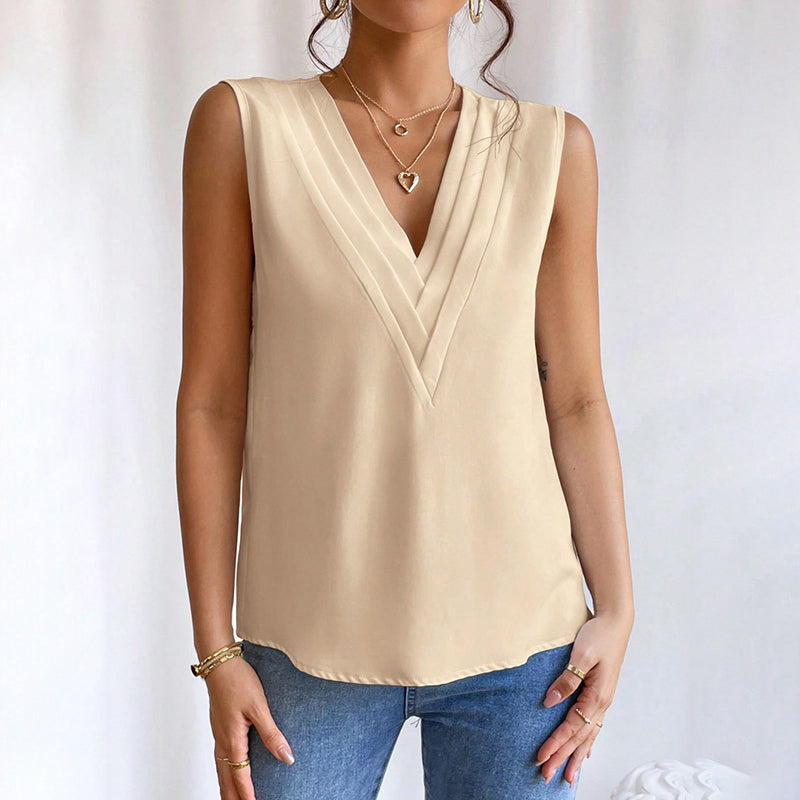 Elegant V Neck Tank Tops