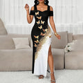 Butterfly Print Maxi Dress