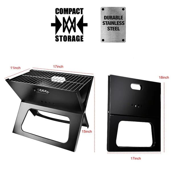 Outdoor Portable BBQ Barbecue Grill Foldable Charcoal Grill