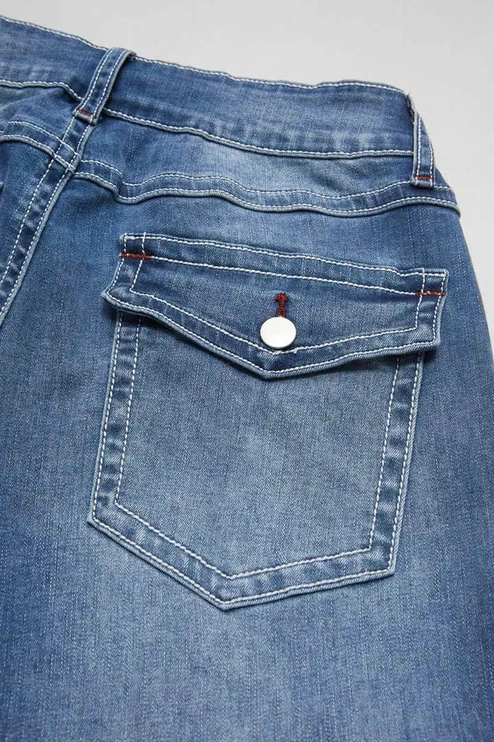 Classic Straight-Leg Blue Denim Jeans