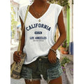 Trendy California Printed Loose Fit V Neck