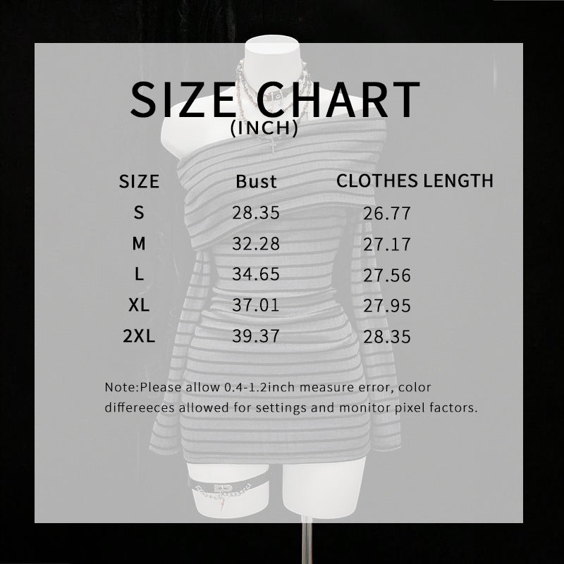 Striped Off-Shoulder Bodycon Sexy Mini Dress