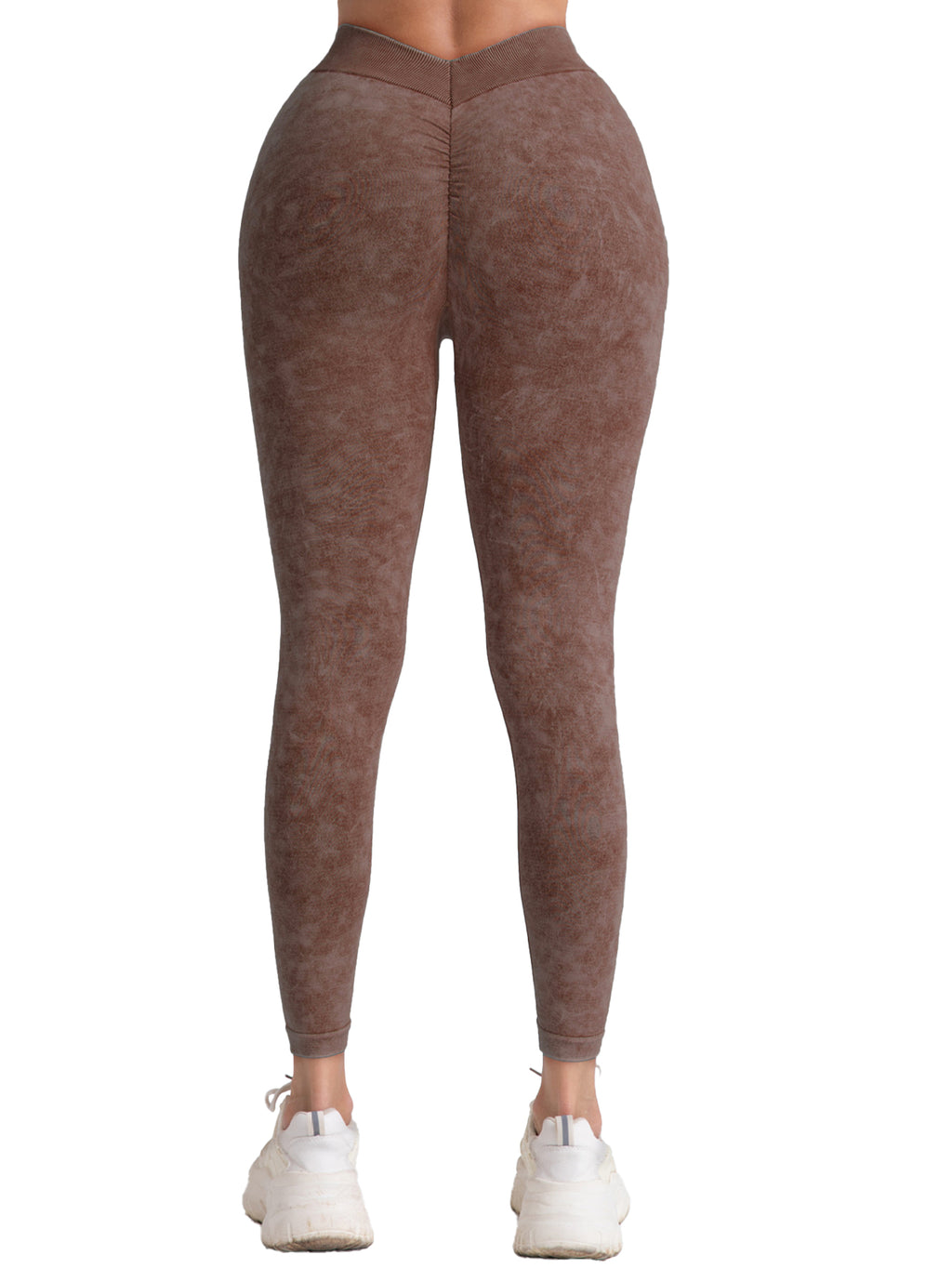 Seamless High Waist V Back Scrunch Butt Workout Leggings