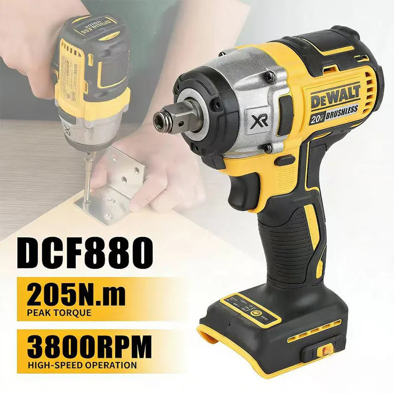 2026Dewalt DCF880 20V Max XR Brushless Cordless Impact Wrench 205N·m Torque Multifunction Portable Power Tool