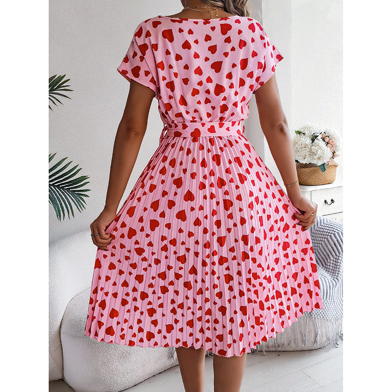 Heart Print Mini Dress