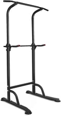 Power Tower Workout Height Adjustable Multi-Functional Dip Station Pull Up Bar, For Home Gym