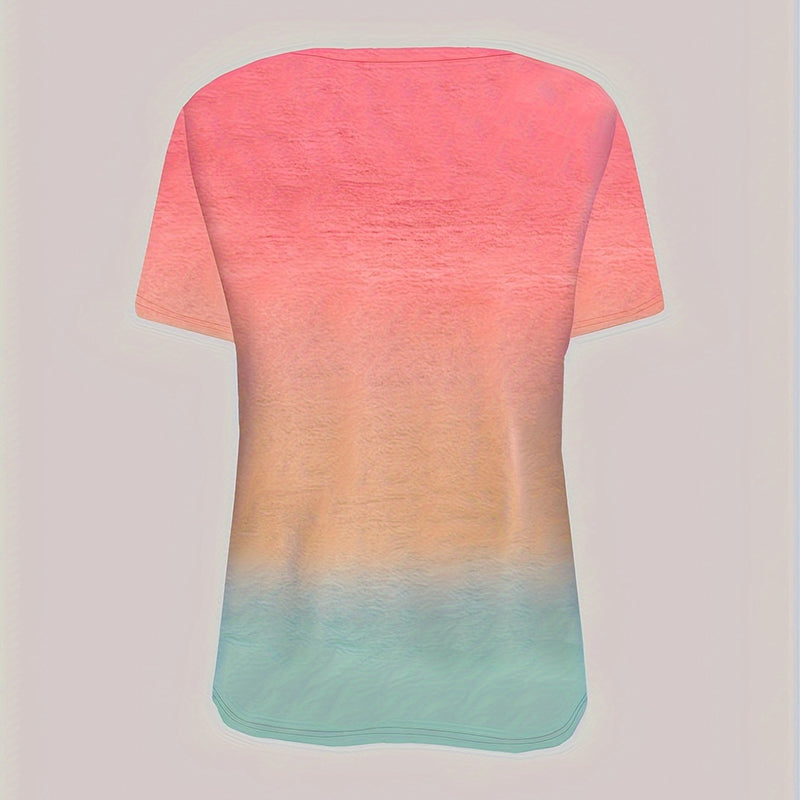 Gradient Color Casual Top