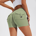 Premium High Waist Hip Lifting Shorts With Pockets Quick Dry