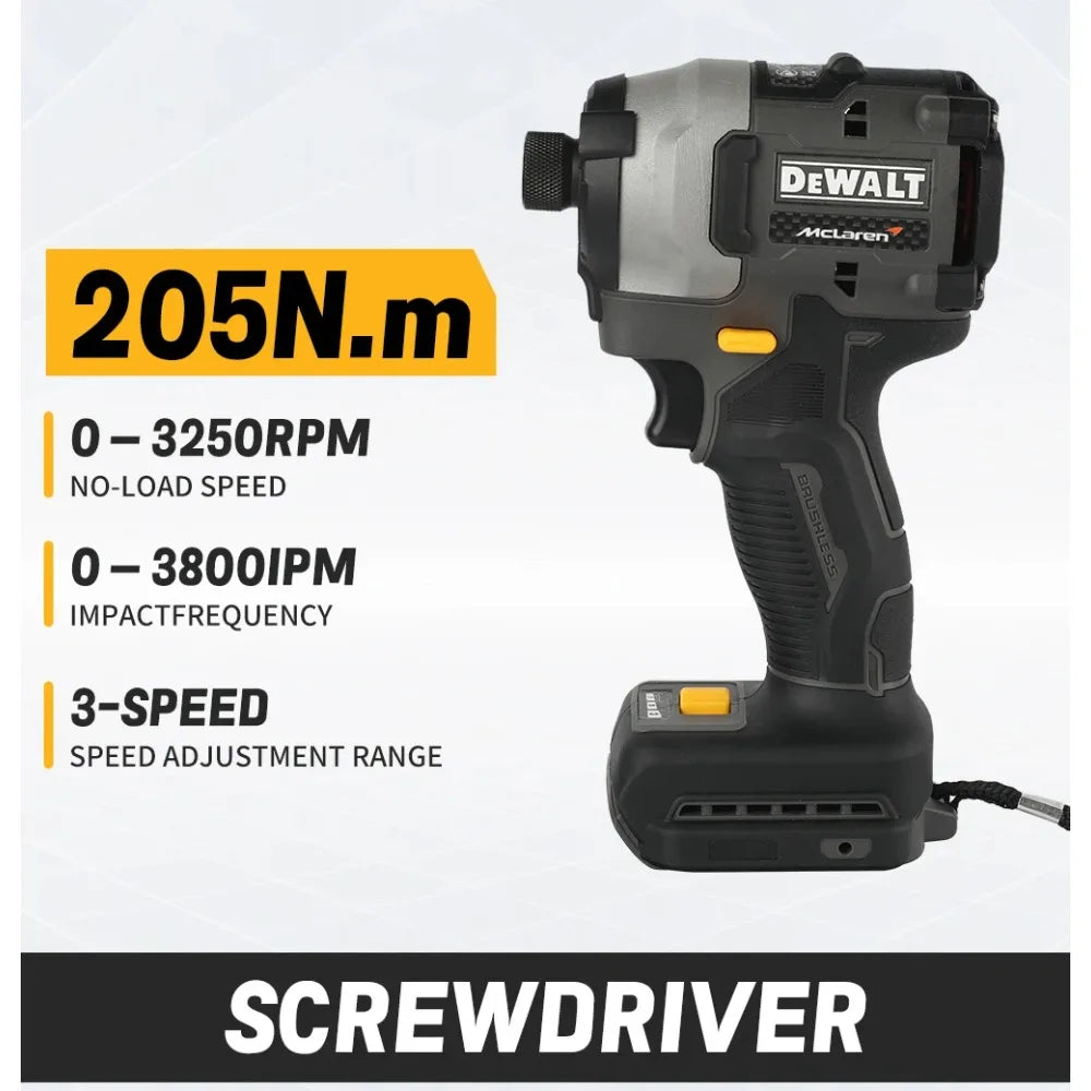 DeWalt DCF85M 205N.m Cordless Screwdriver 3250rpm Adjustable Speed Brushless Electric Power Screwdrivers for DIY And Professiona