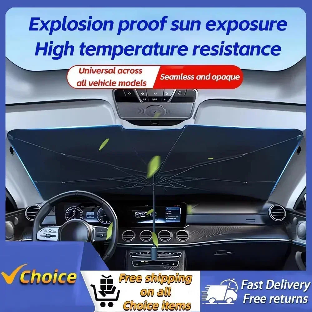 Fold Auto Car Windshield Sun Shade Covers Front Window Sunscreen Sun Visors Heat Insulation Sunshade Parasol for Car Accessories
