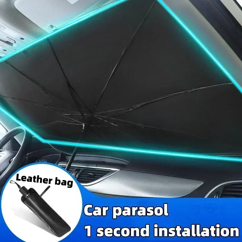 Fold Auto Car Windshield Sun Shade Covers Front Window Sunscreen Sun Visors Heat Insulation Sunshade Parasol for Car Accessories