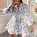 Floral Puff Sleeve Mini Dress