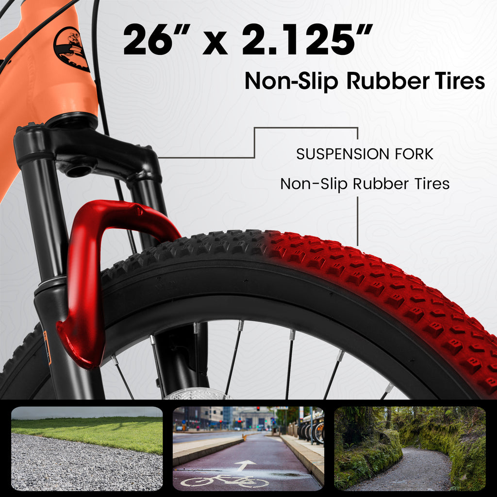A26322 26-inch Mountain Bike, Shock Absorbing Front Fork With 21-speed Disc Brake