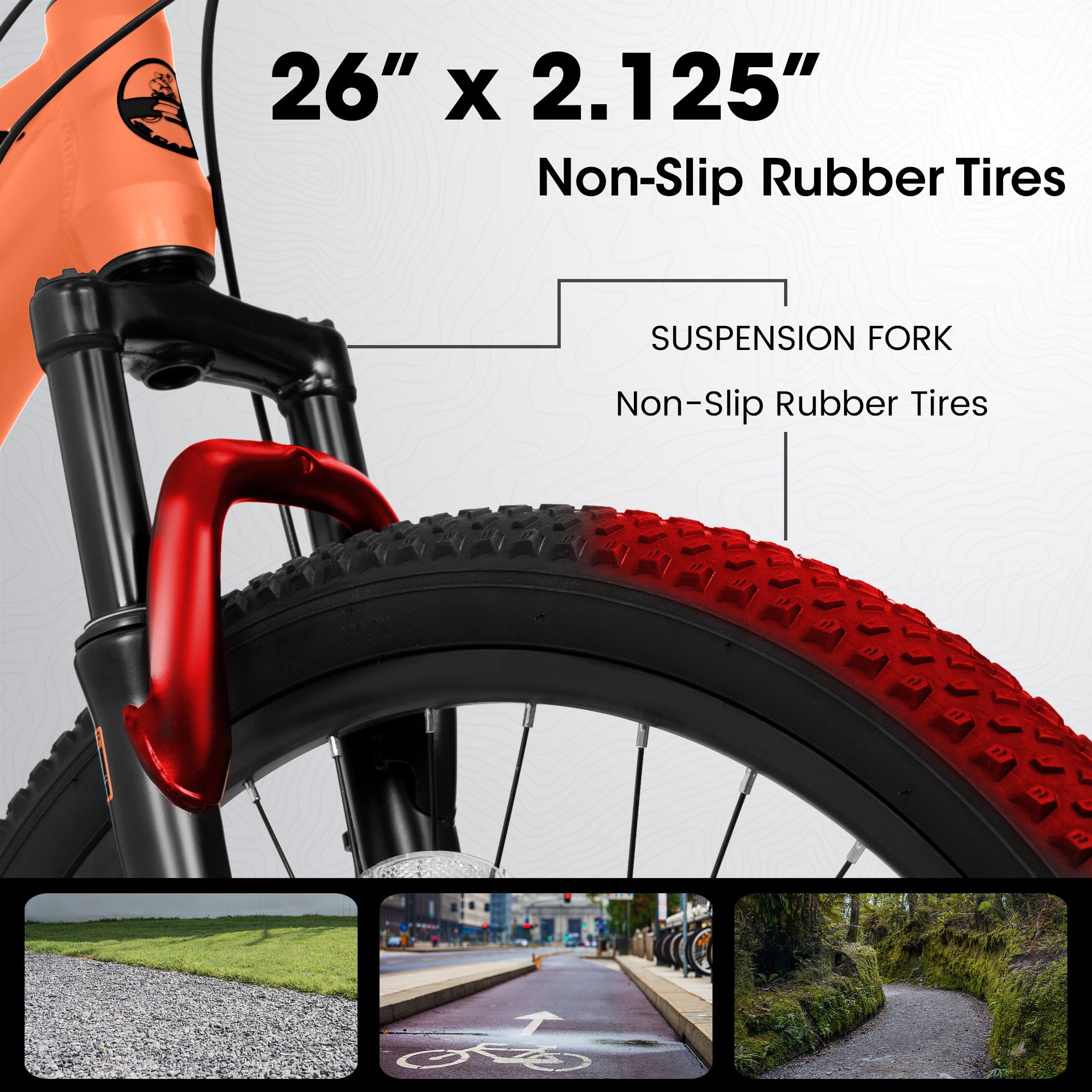 A26322 26-inch Mountain Bike, Shock Absorbing Front Fork With 21-speed Disc Brake